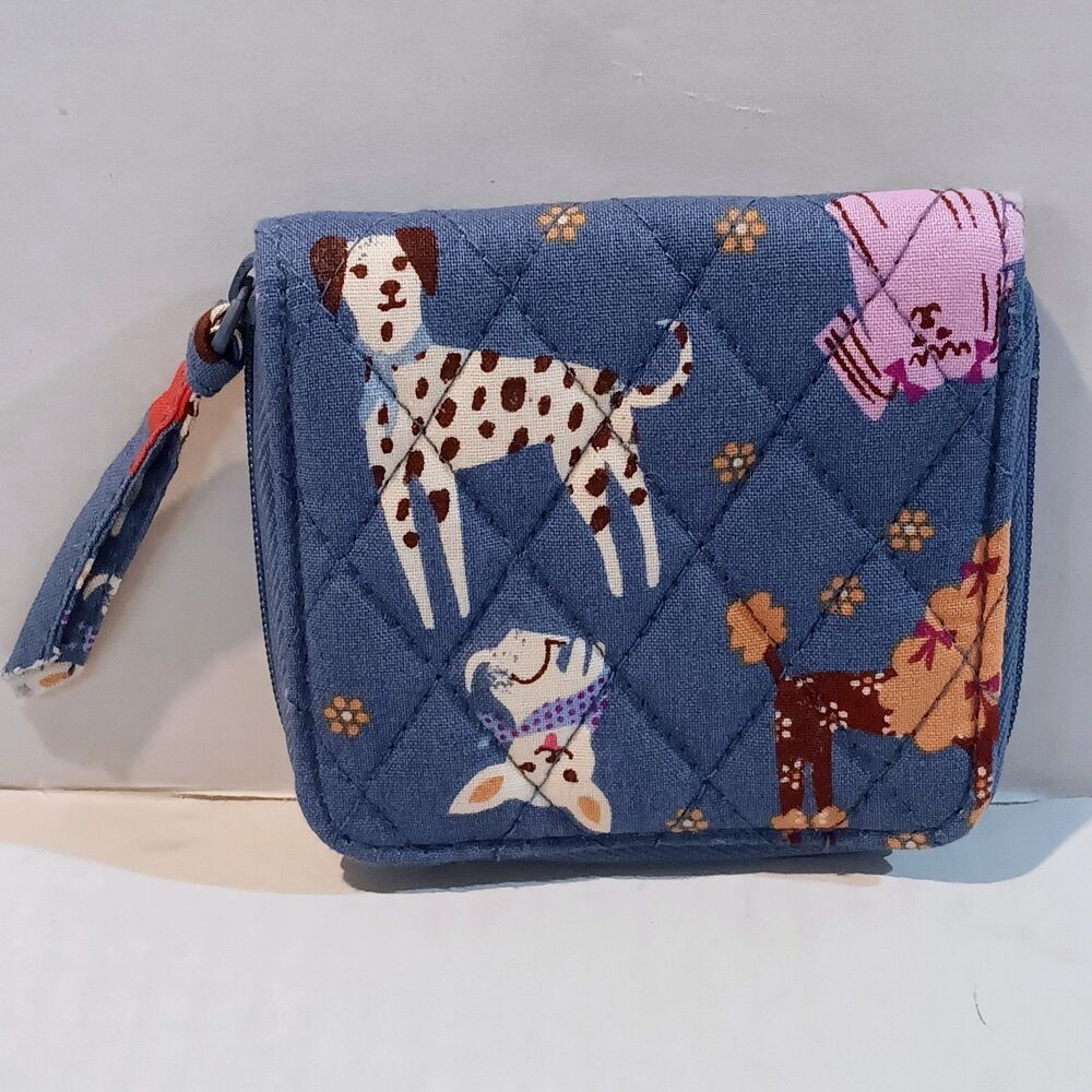 Vera Bradley Bark Park Essential Small Zip-Around Wallet-Retired-2025-Quilted